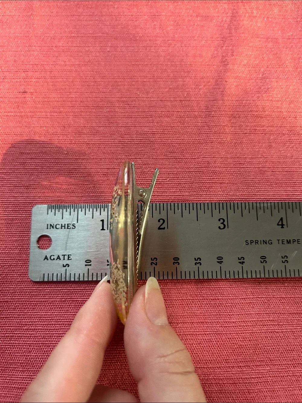 Resin Floral Hair Clip Set — Pink & Purple Pressed Flower Accents